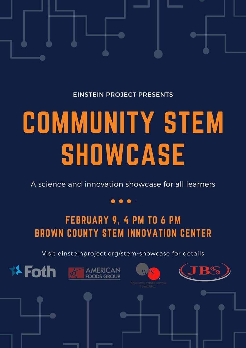 einsteinproject's tweet image. Last chance to register for the Community STEM Showcase at the Brown County STEM Innovation Center Friday, February 9, 2024 from 4-6:00pm! 

If you are on the fence, join us for a webinar on Tuesday, January 9 at 3:45pm to learn more! Register here: docs.google.com/forms/d/e/1FAI…