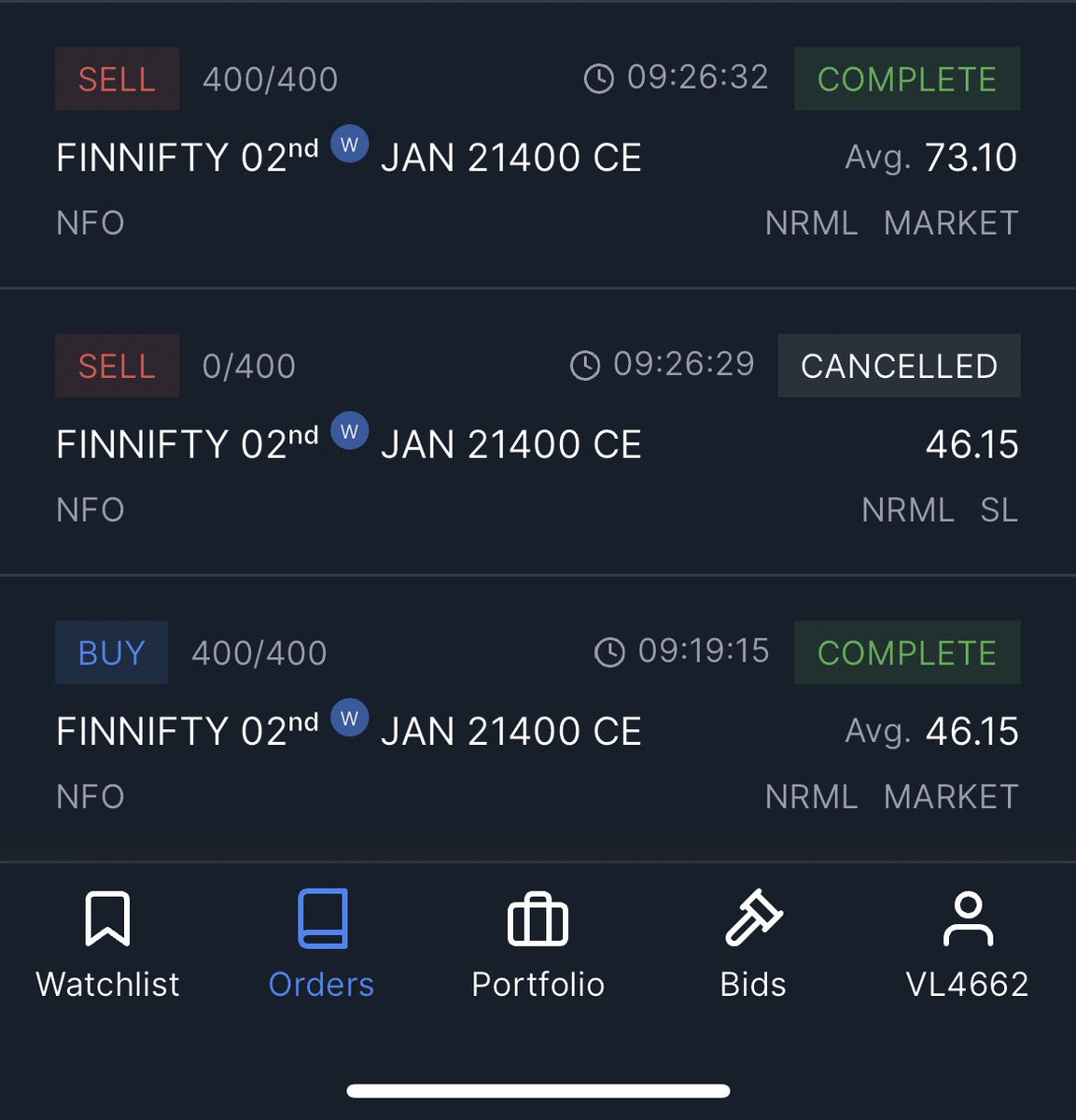Prinil25's tweet image. Took today morning one scalp trading in fin nifty holding time 7 minute #finnifty #niftyOptions #BankNiftyOptions
