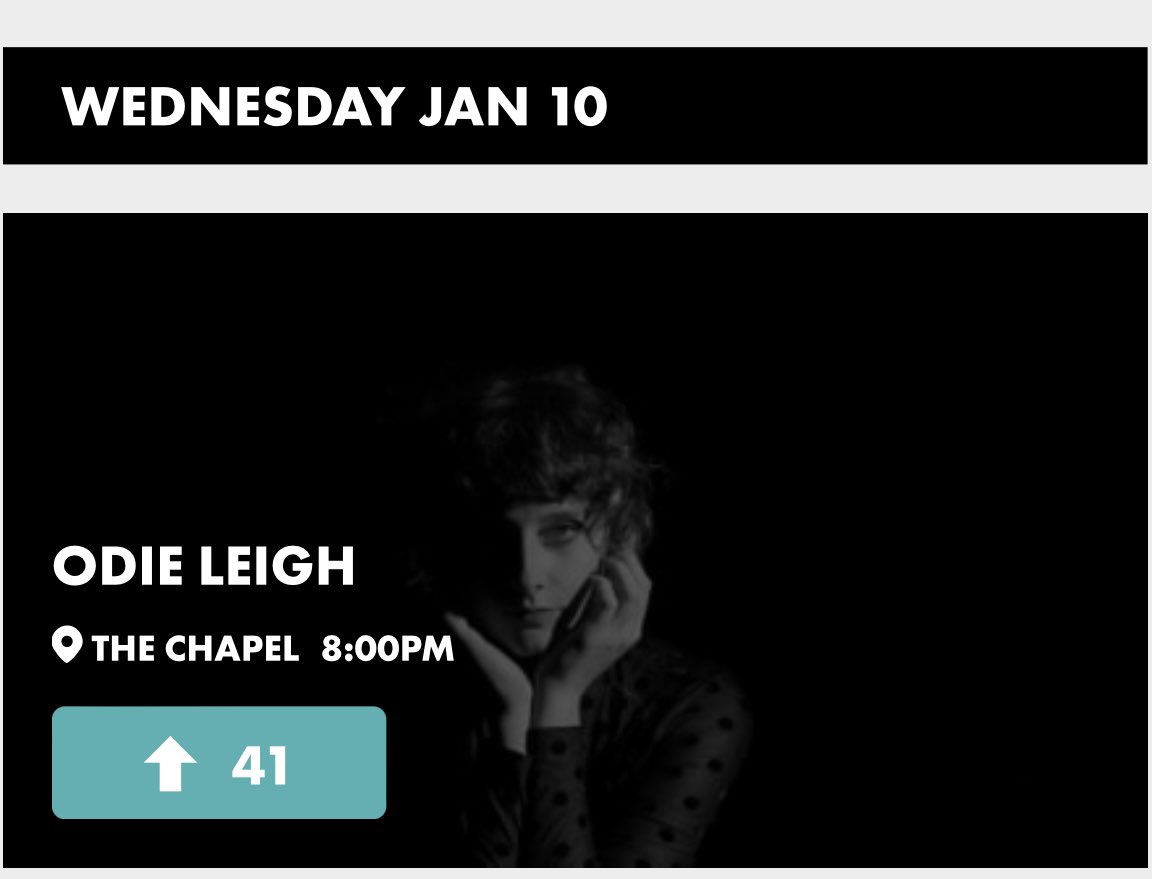 we have tickets to give away to Bay Area listeners to see <a href="/odieleigh/">Odie Leigh</a> at <a href="/TheChapelSF/">The Chapel</a> on Wednesday Jan. 10
Send an email to: 
Promo@kzsu.Stanford.edu for your chance to win!

#kzsuwintickets #kzsu #bayarearadio
#americanamusic #collegeradio  #stanfordkzsufm