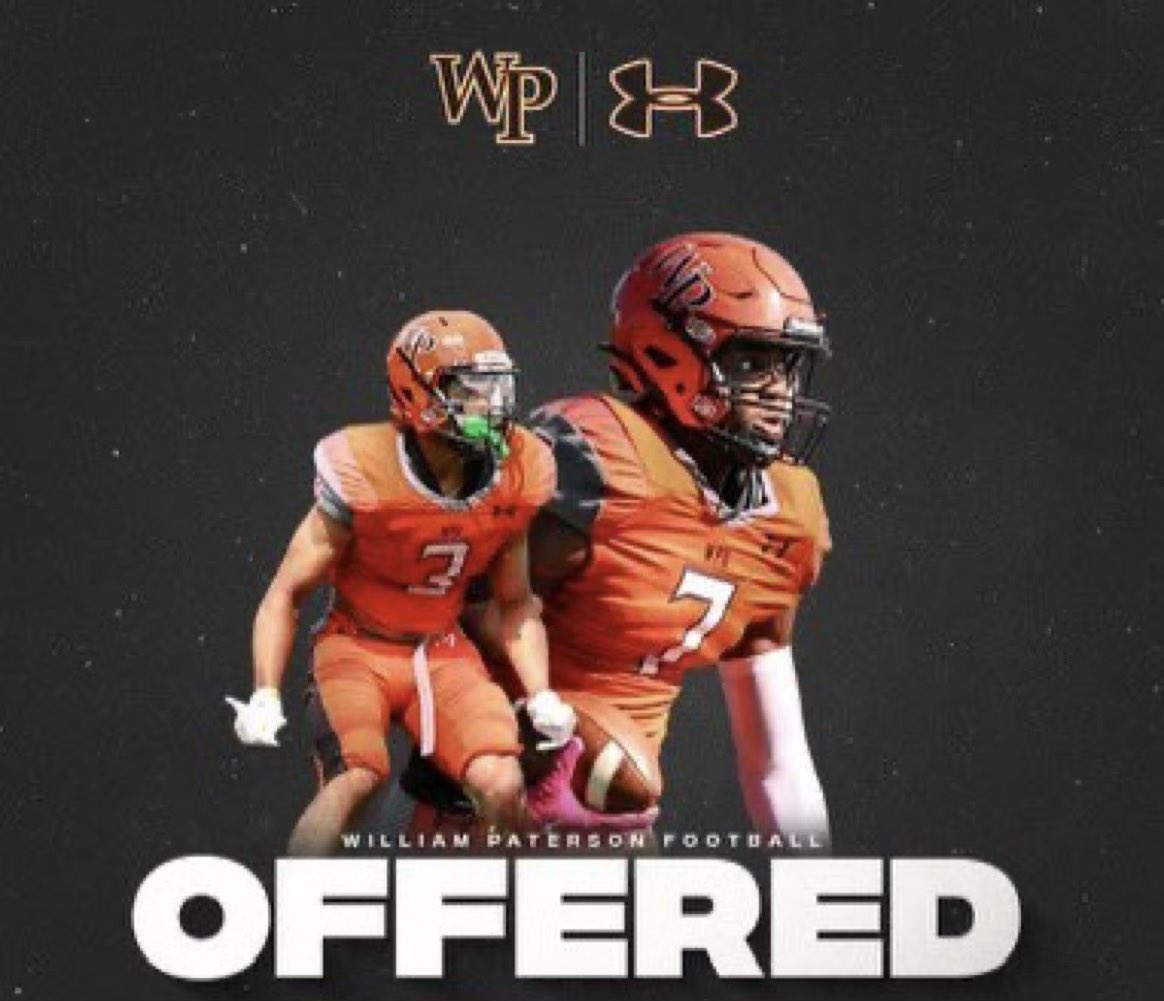Sebastian Vera (@sebastianvera56) on Twitter photo #AGTG Extremely blessed to have received my 1st offer from William
Paterson University
<a href="/CoachHenryWPUNJ/">Coach Henry</a>⚫️🟠
<a href="/ehsgridiron/">Edison HS Football</a> #AGTG Extremely blessed to have received my 1st offer from William
Paterson University
<a href="/CoachHenryWPUNJ/">Coach Henry</a>⚫️🟠
<a href="/ehsgridiron/">Edison HS Football</a>