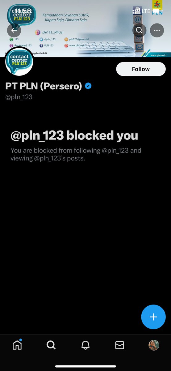 Stakof's tweet photo. Mau lapor mati listrik, tapi diblok @pln_123 :( https://t.co/EV5gS6fIKH
