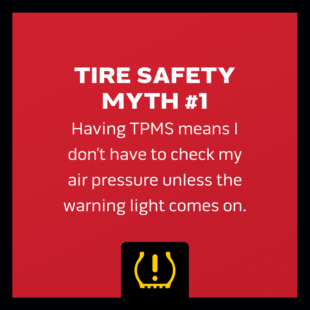 DiscountTire's tweet image. ⚠️ The #TPMS warning light isn’t required to come on until the air pressure is 25% below the vehicle’s recommended air pressure. Learn more and our Top 10 Tire Safety Myths 👉 discountti.re/3Haq5qZ. #Tires #TireSafety #LetsGetYouTakenCareOf