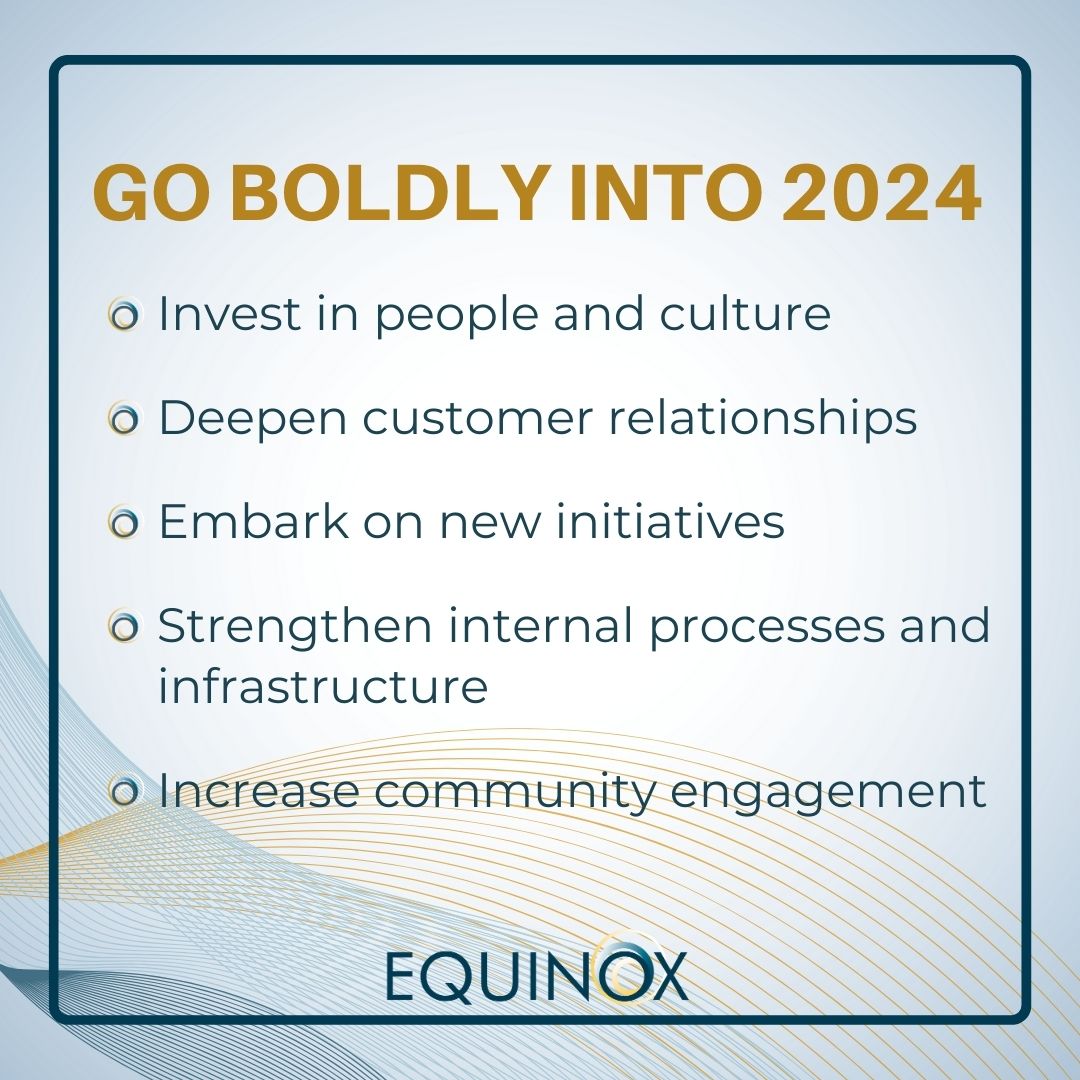 What are your Bold plans for the year? 
Here are our goals for 2024.  
👇👇👇

We'd love to hear your plans in the comments

#Equinox #StrategicLegalCounsel #BusinessHealth 
#Entrepreneur #MindBodySpirit #LegalUpdates 
#GoBoldly #Equinox #2024Goals
