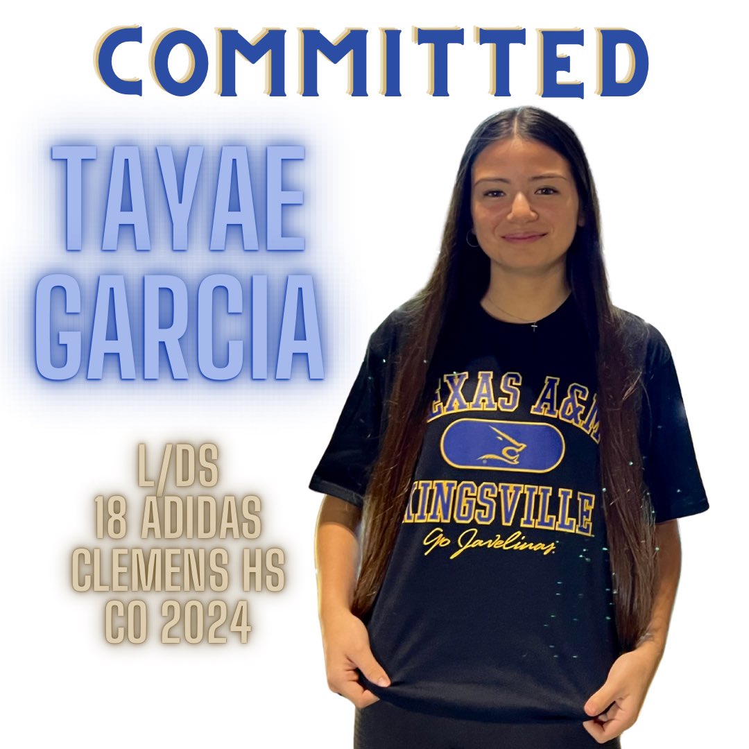 Congratulations to Tayae Garcia on her commitment to continue her academic and athletic career at Texas A&M Kingsville! We are so proud of you and excited to cheer you on at the next level 💜🏐💙💛💪 #waytogo #collegecommit #18adidas #unitedfamily #unitedvba