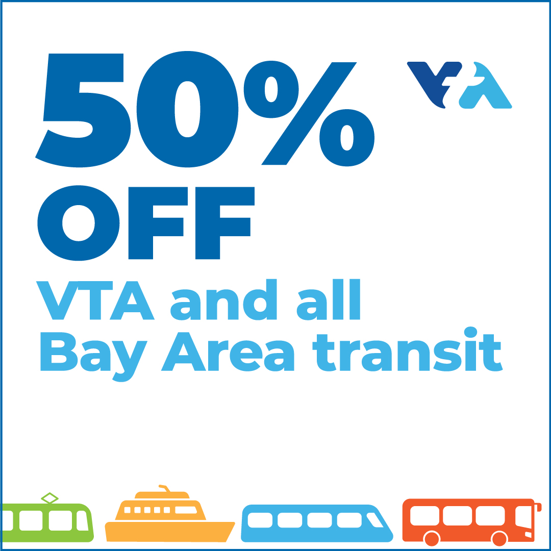 VTA's tweet image. Have you heard about Clipper START? Eligible riders can get 50% off VTA adult, single-ride fares. This program benefits many riders in the Bay Area. Check your eligibility and apply at: bit.ly/47h6OPm #HelloVTA #ClipperSTART #ClipperCard #BayArea