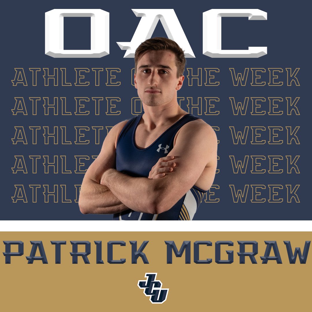 MWR: Patrick McGraw has won OAC Athlete of the Week honors! 

McGraw not only became the all-time career wins leader for <a href="/JCUwrestling/">John Carroll Wrestling</a>, but also won the 157-pound title at the Citrus Invite with a 5-0 record ⚡️

📰 jcusports.com/news/2024/1/2/…
