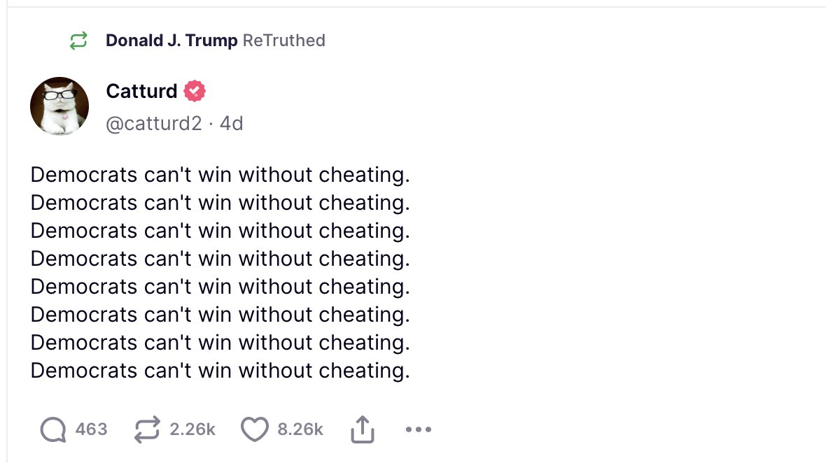 catturd2's tweet photo. Trump just ReTruthed this - lol. https://t.co/lK3Umw8KmS