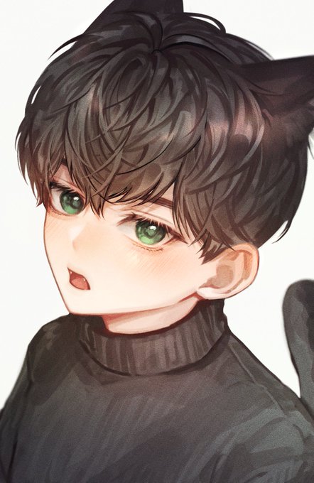 「animal ears turtleneck sweater」 illustration images(Latest)｜2pages
