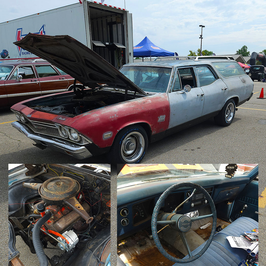 Is ratty still cool and interesting, like this well-worn 1968 Chevrolet  Nomad station wagon? Maybe this one would make a great foundation for  building something GM never did, an SS396 wagon? #stationwagon #, image size:1080x1080