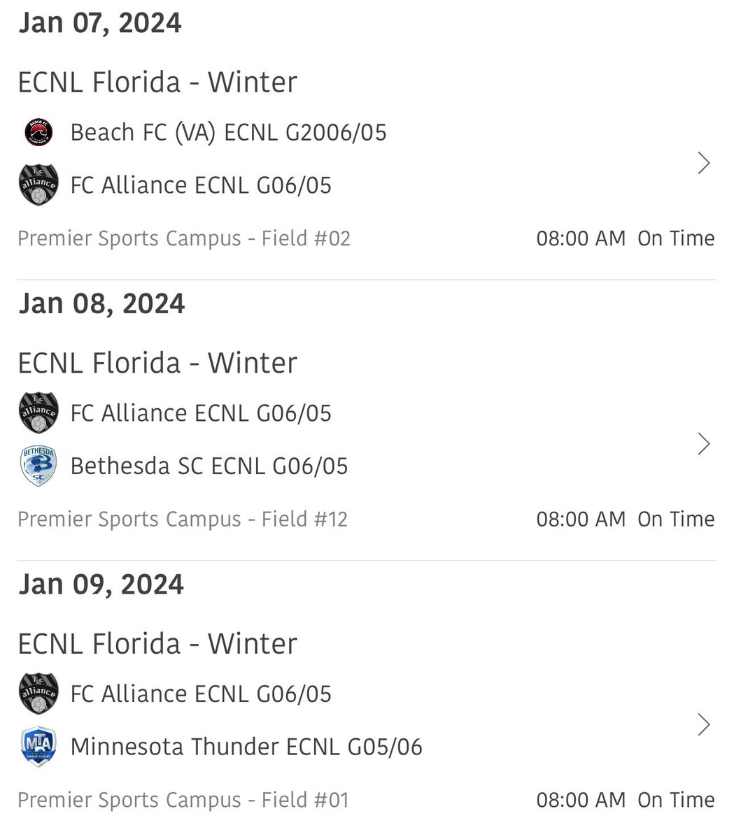 So excited to play with my 05/06 girls at ECNL FL in a week!!!