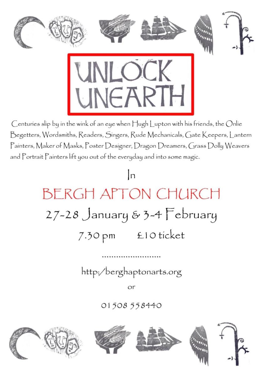 BerghApton's tweet photo. UNLOCK UNEARTH, 27-28 January &amp; 3-4 February at Bergh Apton Church. 

Buy your ticket online at https://t.co/HFHs5ypnFK https://t.co/cWqtTxH9ig