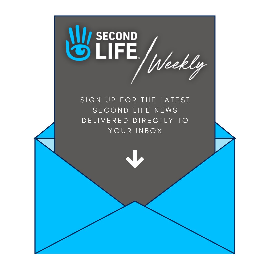 SecondLife's tweet photo. Sign up for the Second Life Weekly Email Newsletter to get all the latest news and upcoming announcements for 2024 delivered directly to your inbox! 📧 https://t.co/im7LdqzPzz https://t.co/9KU9pbo73Q