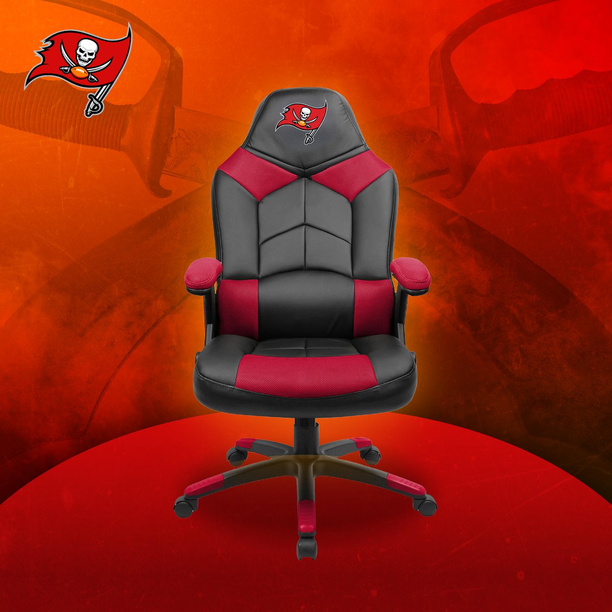 Support the <a href="/Buccaneers/">Tampa Bay Buccaneers</a> while playing your favorite online game, listening to your favorite music, or just watching TV in your Officially Licensed NFL Oversized Gaming Chair. This chair has an oversized seat and back for extra comfort.
#GoBucs