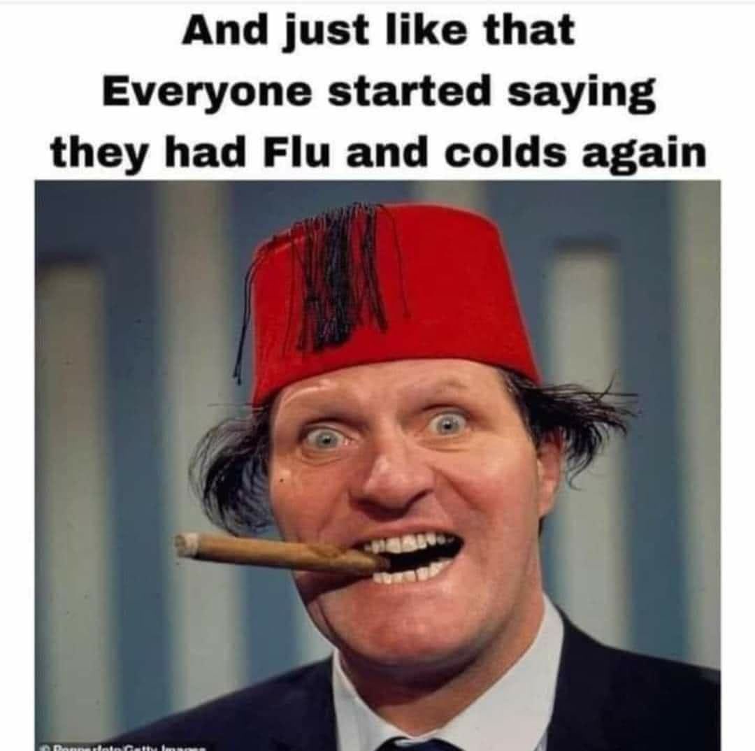 DaneUndivided's tweet photo. And just like that, everyone started saying they have the flu or a cold again. 🤔
#COVID19 #COVID19scam #VaxScam #DoNotComply #DaneUndivided https://t.co/5UoyWCVp3u
