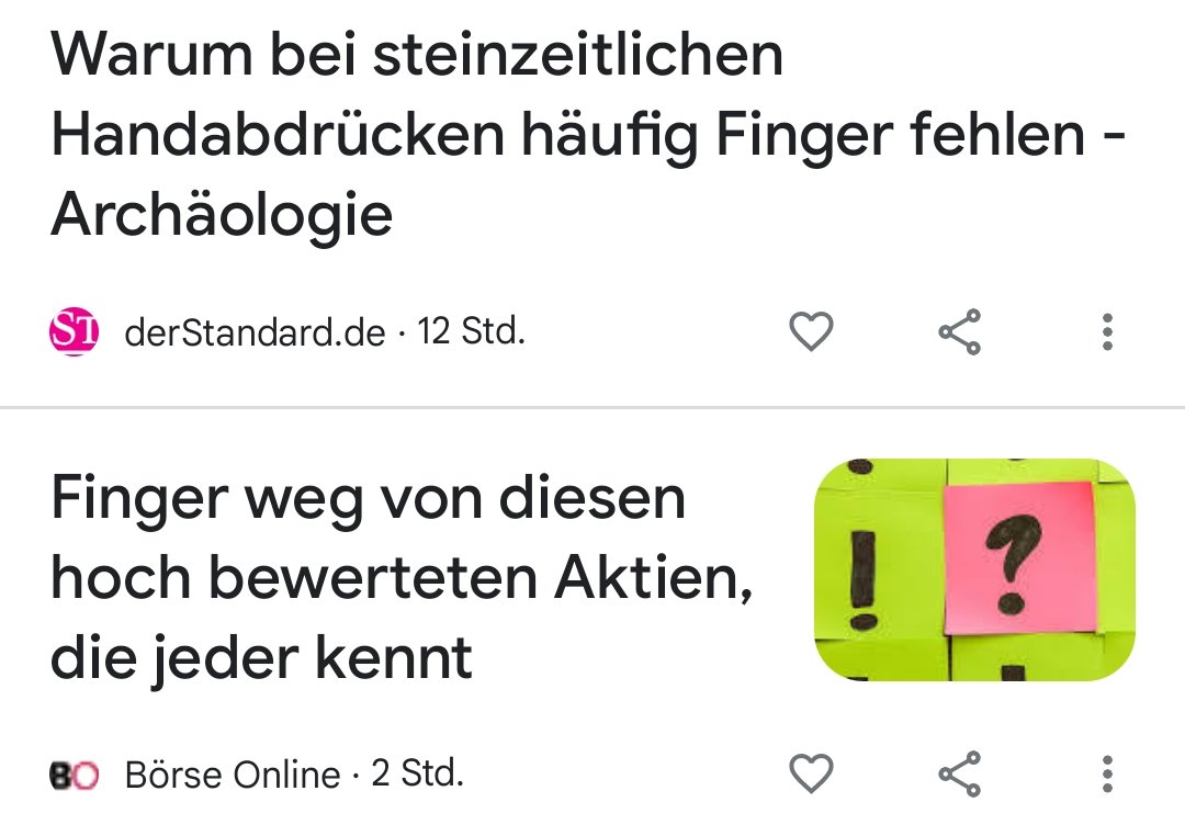 Gerade in der Google News-Timeline: Haben sich die Höhlenmenschen also einfach verspekuliert?