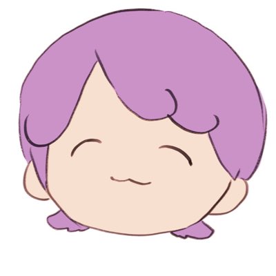 closed eyes purple hair white background simple background solo :3 smile  illustration images