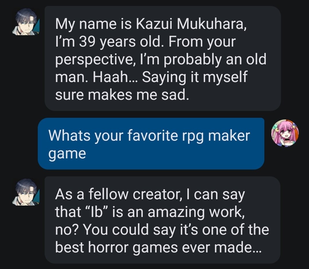 SIILVERYARK's tweet photo. (KAZUI MADE IB his answer is so real) https://t.co/dhgAuuhs04