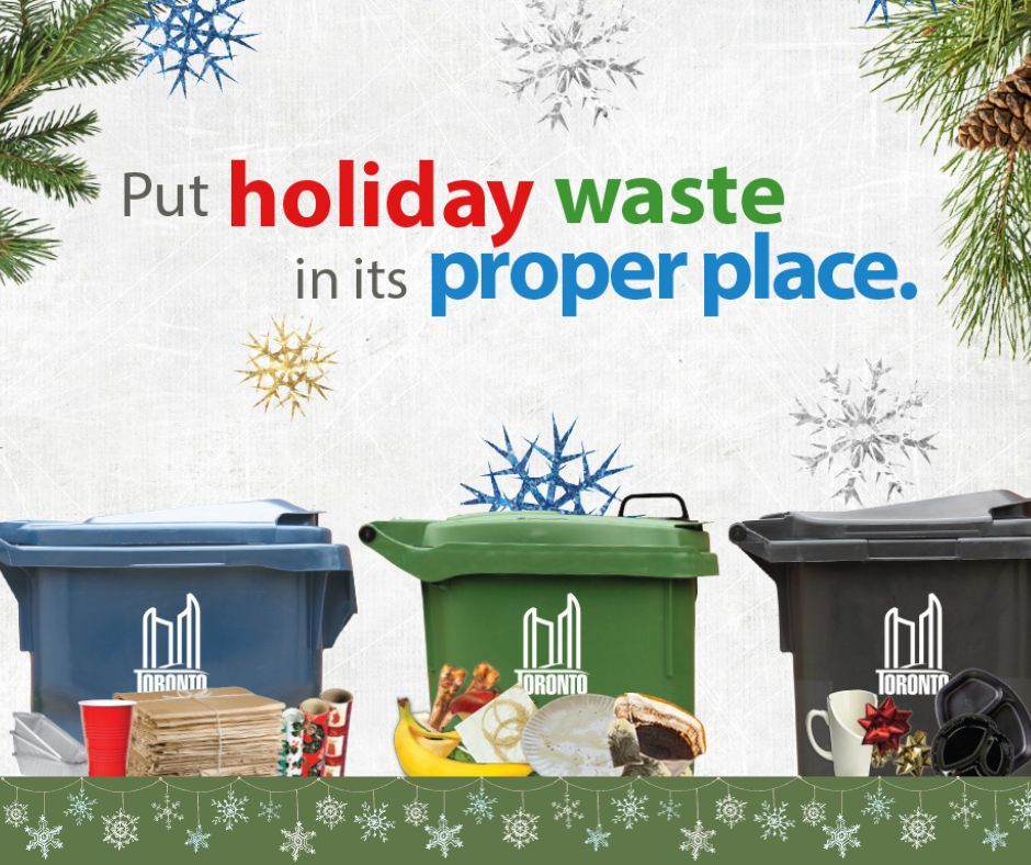 Cleaning up after the holidays? If you can't save or reuse an item, put holiday waste in the proper place. Learn what goes where at: toronto.ca/wastewizard