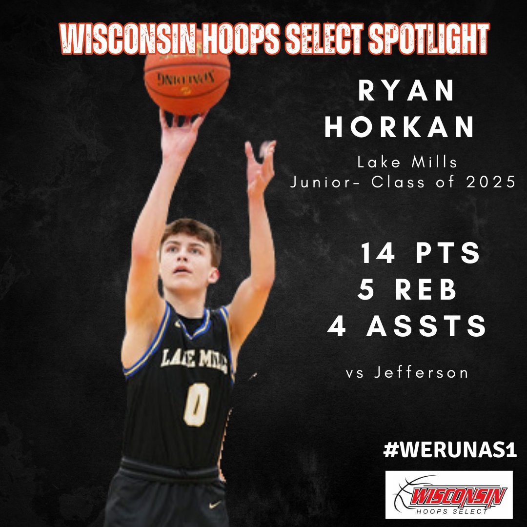 Wisconsin Hoops Select (@wishoopsselect1) on Twitter photo Lake Mills Junior Ryan Horkan scored in double figures with 14 points going 4-4 from the free throw line and 2 triples in a 82-50 win over Jefferson. Horkan also added 5 rebounds and 4 assists. #WeRunAs1 <a href="/PHCircuit/">Prep Hoops Circuit ๐</a> <a href="/PrepHoops_WI/">Prep Hoops Wisconsin</a> <a href="/WisBBYearbook/">Mark Miller</a> <a href="/acta_hoops/">L.B. โMikeโ Hansen</a> Lake Mills Junior Ryan Horkan scored in double figures with 14 points going 4-4 from the free throw line and 2 triples in a 82-50 win over Jefferson. Horkan also added 5 rebounds and 4 assists. #WeRunAs1 <a href="/PHCircuit/">Prep Hoops Circuit ๐</a> <a href="/PrepHoops_WI/">Prep Hoops Wisconsin</a> <a href="/WisBBYearbook/">Mark Miller</a> <a href="/acta_hoops/">L.B. โMikeโ Hansen</a>