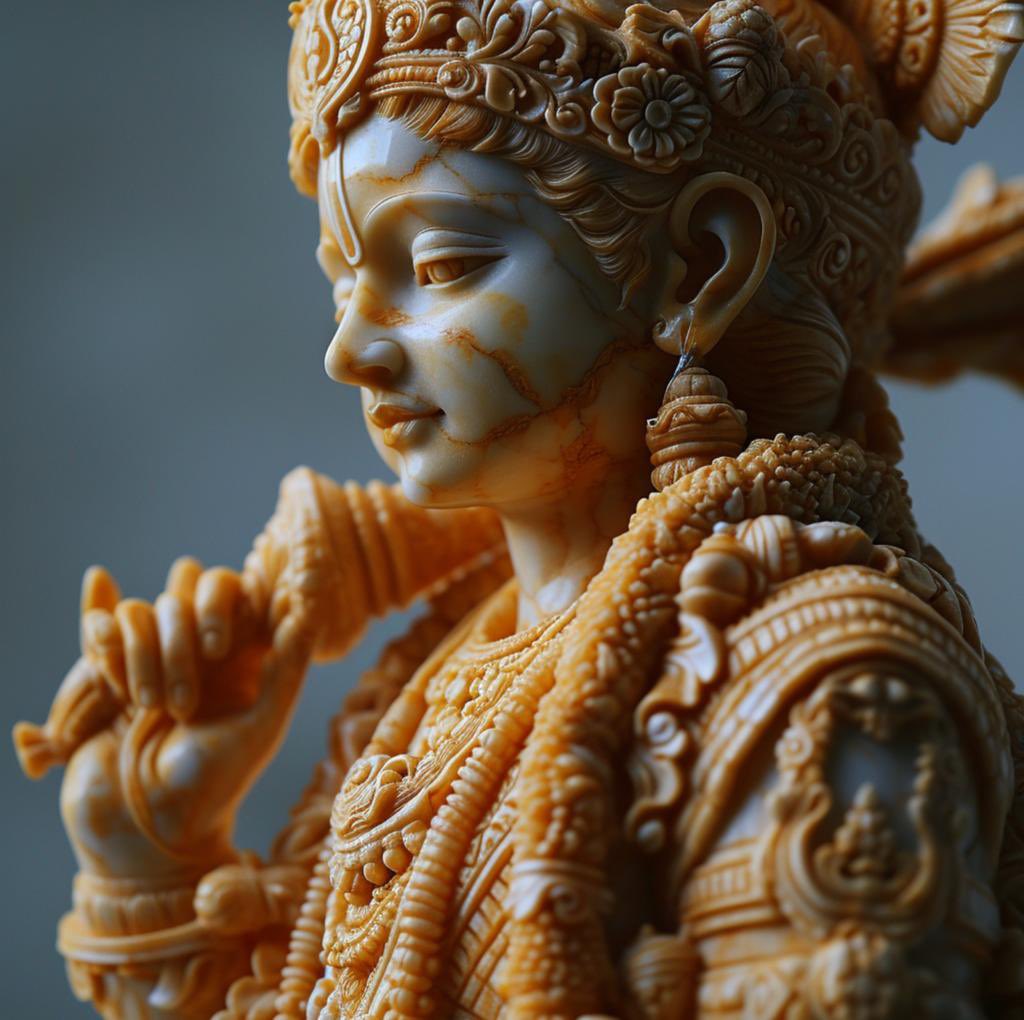 #AI is picturing what the 9-year-old Lord Ram statue will look like for the #Ayodhya Ram Temple. #AyodhyaMandir #RamLalla #RamMandir #AIArtCommuity #midjouney #midjourneyV6 <a href="/IndiaToday/">IndiaToday</a> <a href="/aajtak/">AajTak</a>