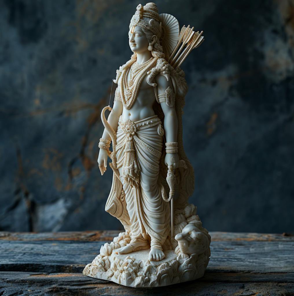 rgrahul06's tweet photo. #AI is picturing what the 9-year-old Lord Ram statue will look like for the #Ayodhya Ram Temple. #AyodhyaMandir #RamLalla #RamMandir #AIArtCommuity #midjouney #midjourneyV6 @IndiaToday @aajtak https://t.co/M5Ui1fWGvx