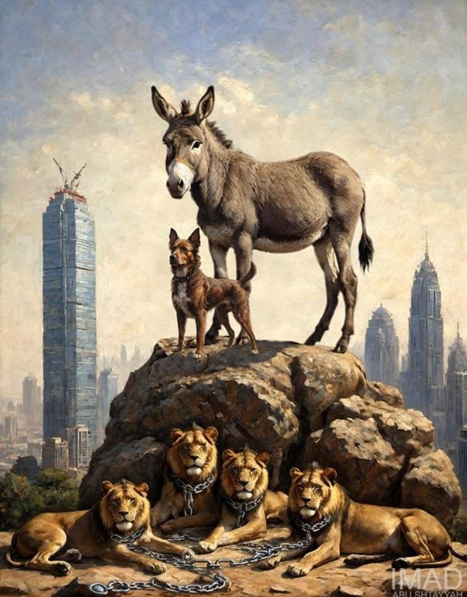 🖼️ لوحة للفنان التشكيلي الفلسطيني عماد ابو اشتيه 🇵🇸. . 

*العمق السياسي لهذه اللوحة جدا قوي ومعبر حاول استنتاجها . .👌🏻💯
#غزه_تقاوم_وستنتصر
#غزه
#فلسطين_قضيتي
#شبكة_الساحل_العماني