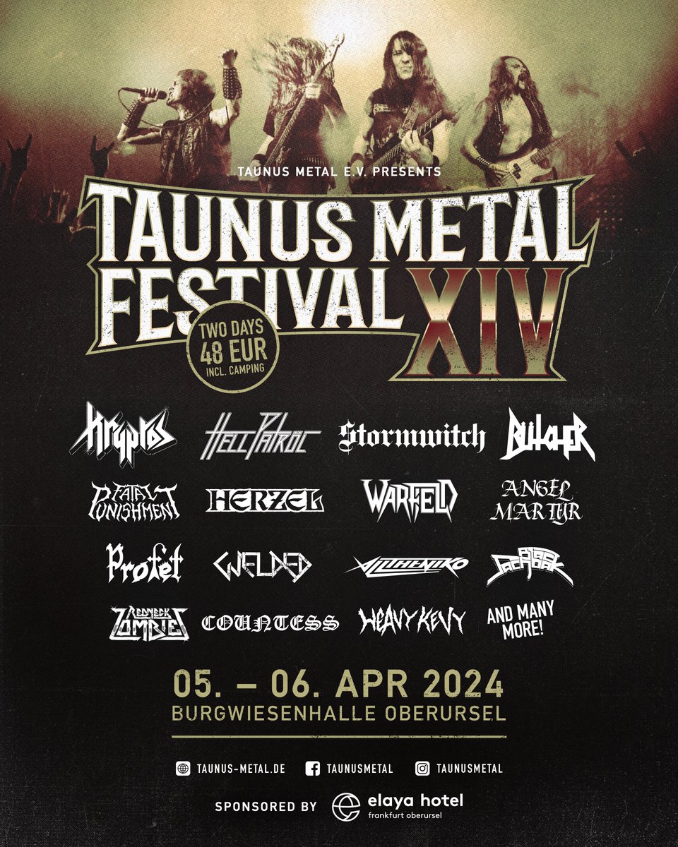 We are pleased to announce we will be appearing at the Taunus Metal Festival on April 6!