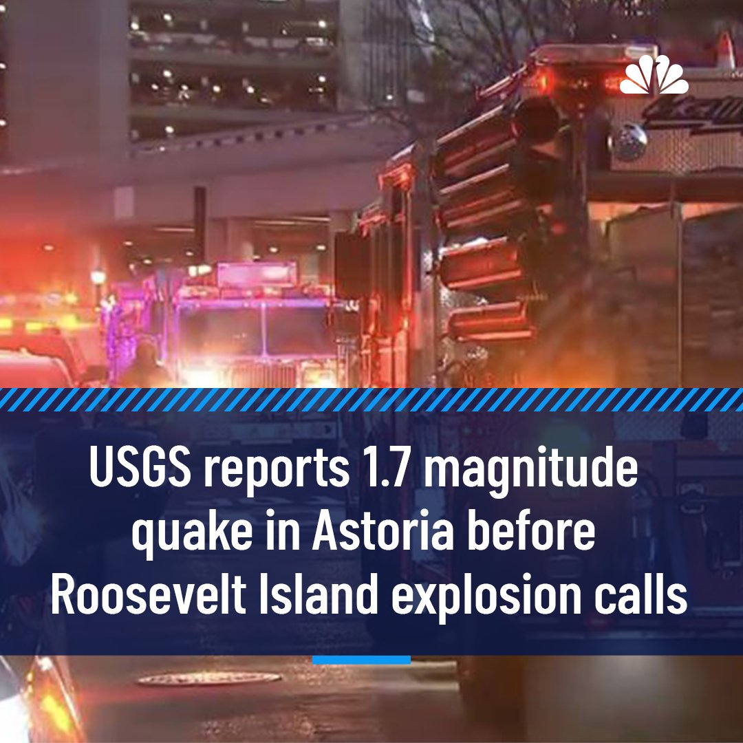 The USGS is reporting a 1.7 magnitude earthquake occurred at 5:45 a.m. Tuesday near Astoria, Queens. Residents in both Manhattan & Queens called to report what they said sounded like small explosions coming from south of the Roosevelt Island Tramway, just before 6 a.m. Tuesday.