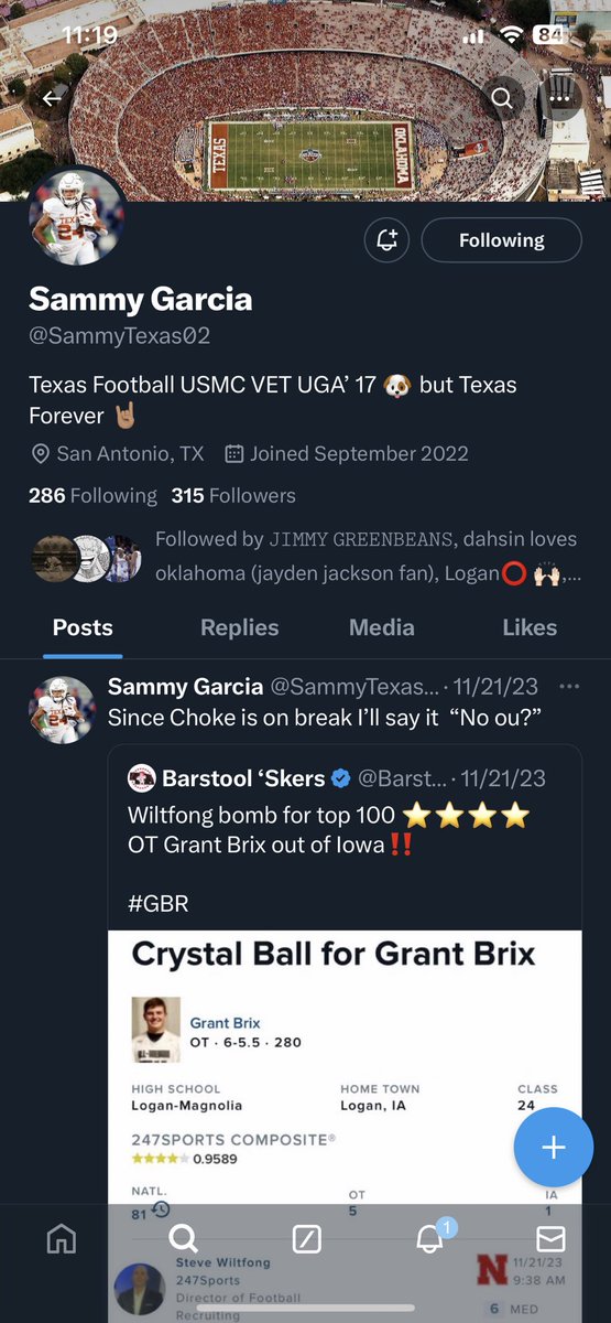 ALPsooner's tweet image. This guy fell off the face of the earth when it came time to pay up. I don’t even care about the $200 dollars I’m more concerned about his well being lol.
I’m sure he’s on a new account by now just thought I would put the word out. Like and share to help find him! Welfare check