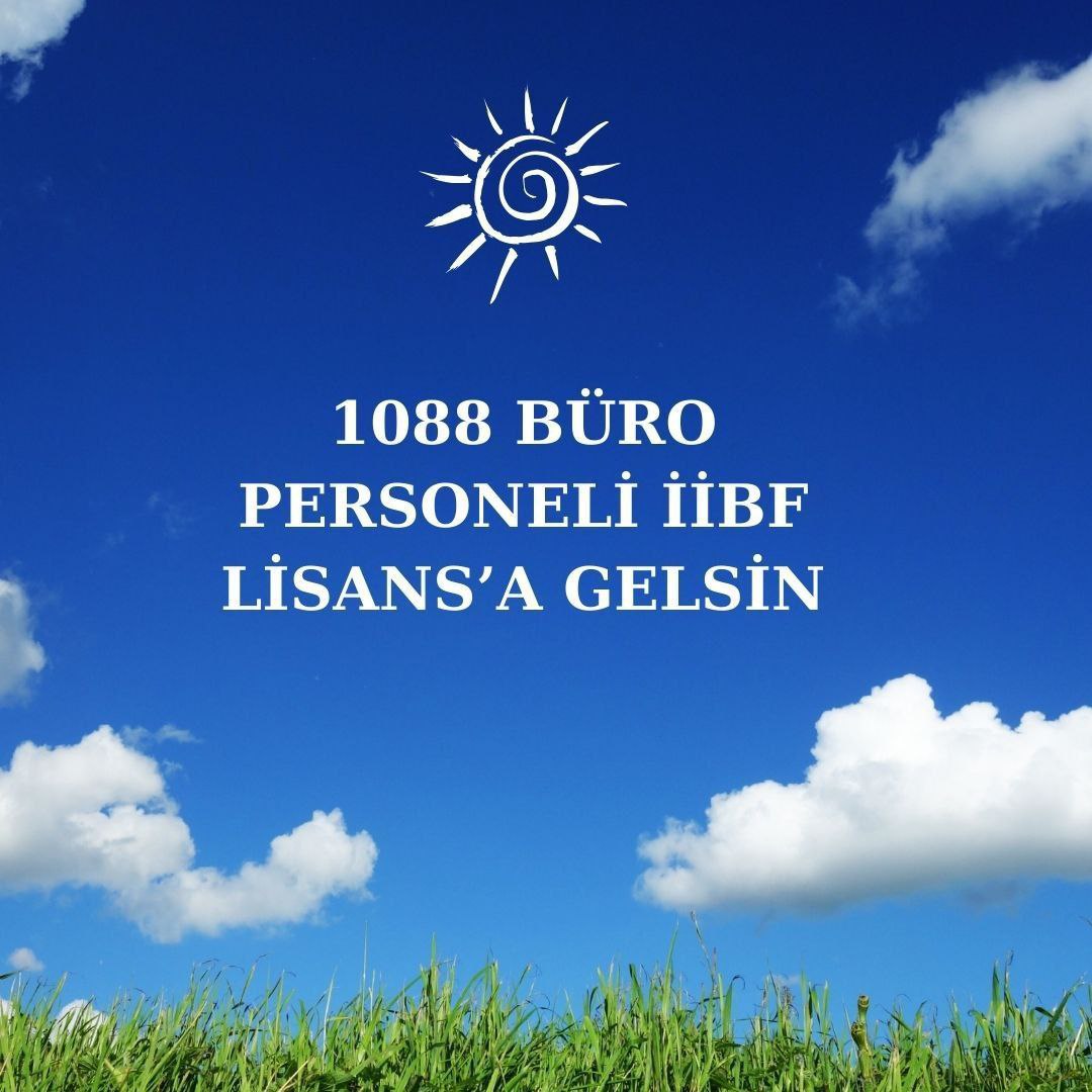 <a href="/iibfbirlik_/">İİBF BİRLİK</a> <a href="/RTErdogan/">Recep Tayyip Erdoğan</a> <a href="/ibrahimyumakli/">İbrahim Yumaklı</a> <a href="/ahmtbgc/">Ahmet Bağcı</a> <a href="/AtaySalim/">Salim Atay, Doç.Dr</a> <a href="/gulmeznese/">Dr. Neşe Gülmez</a> @tccbiko <a href="/TCTarim/">T.C. Tarım ve Orman Bakanlığı</a> İİBF mezunları olarak devletimizin kurum ve kuruluşlarından isteğimiz ve ricamız;  Kurum bünyesinde büro personeli, memur, veri hazırlama ve kontrol işletmeni , bilgisayar işletmeni  gibi pozisyonlarının yalnız İİBF’ye ayrılmasıdır.