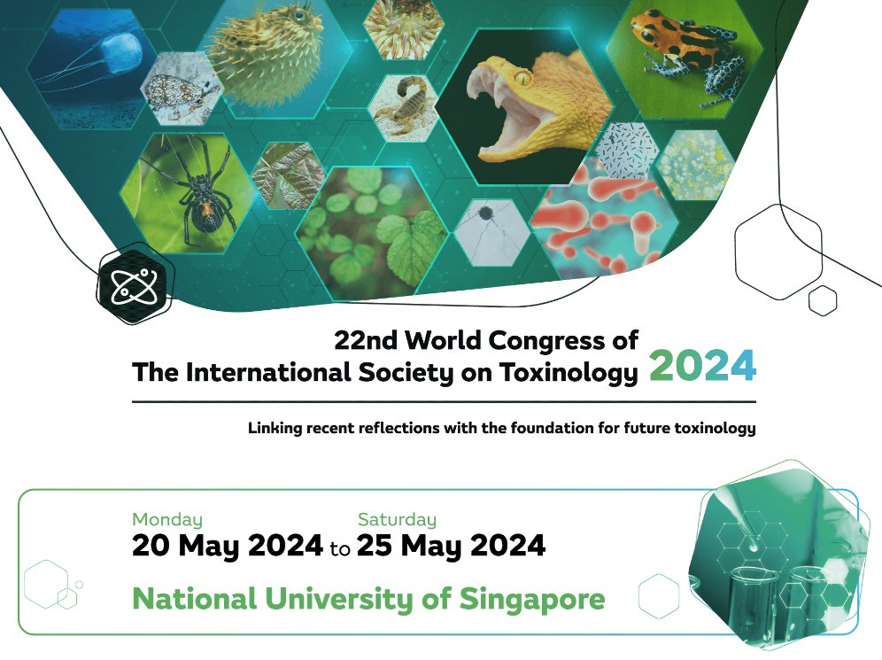 ⚠️🐍🦂🪱🦑🪰🕷️🐝🐛🐟🪼🐡⚠️
22nd World Congress of the #IST2024 is announced

Where: Singapore
When: 20-25th May 2024 (in 139 days...)
Cost: $500++

only in-person

Link: ist2024.sg
added to the #WeAreVenomCalendar: calendar.online/f413ab0cba29a6…
