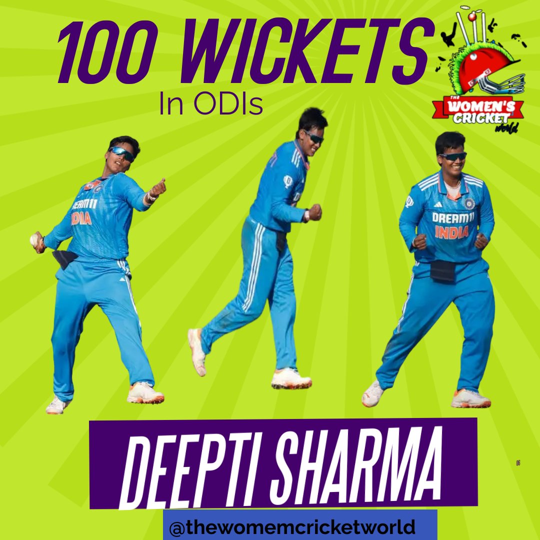 Deepti Sharma 💙 1️⃣0️⃣0️⃣ ODIs Wickets 🙌 #INDvsAUS #deeptisharma #womeninblue