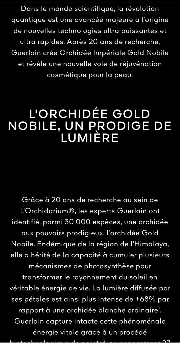 PotironPerplexe's tweet photo. Pas Guerlain qui reprend le bullshit des sectes new age et qui sort une crème à l’orchidée quantique (ptdr) à 650€ https://t.co/L31TACM4eR