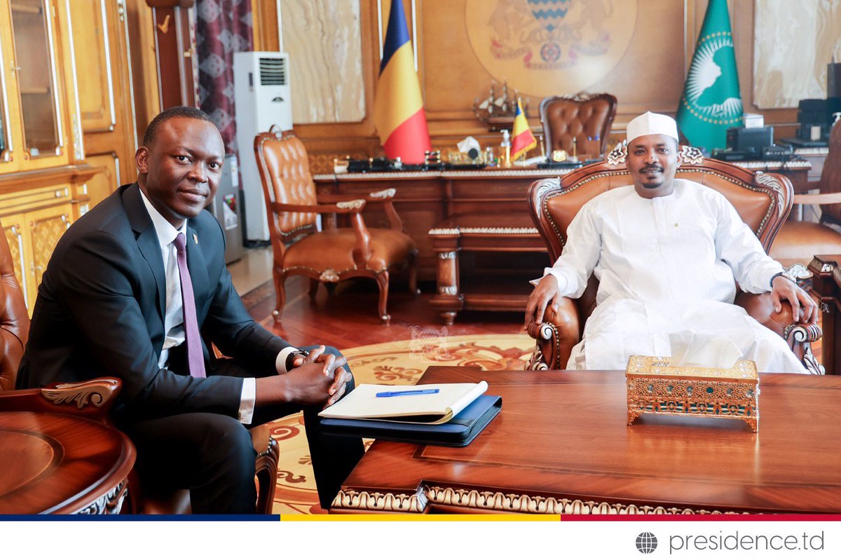 Je me suis longuement entretenu, ce matin, avec le nouveau PMT, Dr. Succès Masra. Je lui souhaite pleine réussite dans sa nouvelle et grande mission à la tête du gouvernement et l’assure de mon soutien. #Tchad
