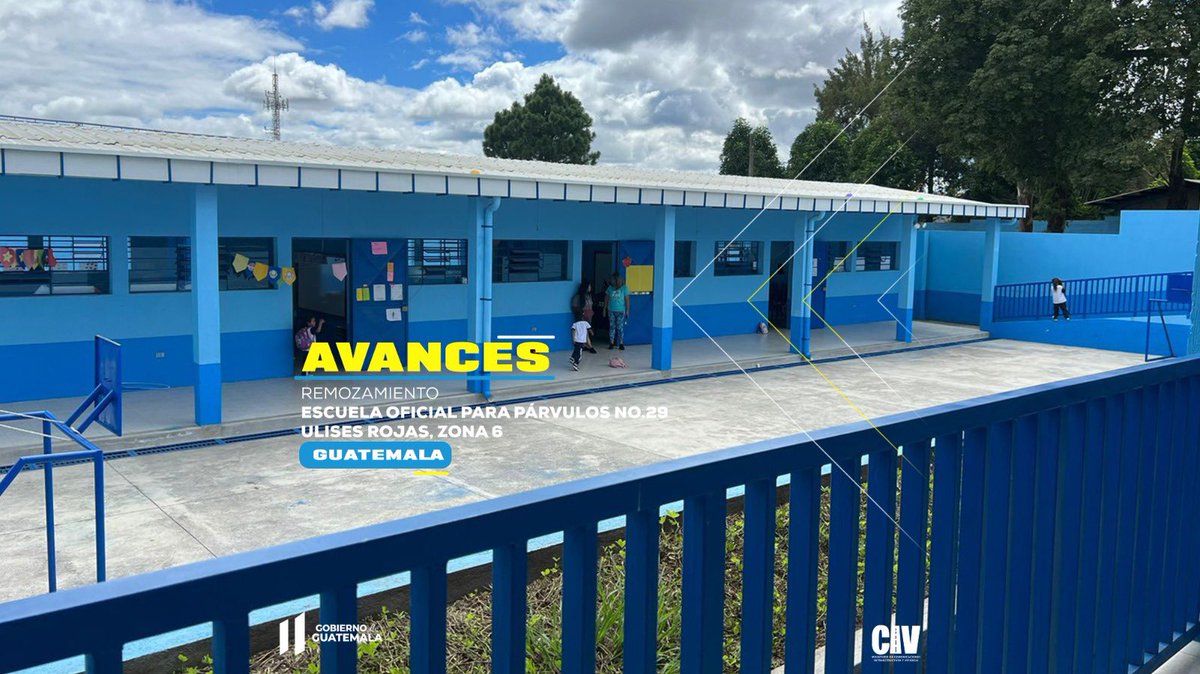 #ReporteDeAcciones | ⏩️📍Siguen las labores de Remozamiento en la Escuela Oficial para Párvulos No.29 Ulises Rojas, Zona 6, Ciudad de Guatemala. 🇬🇹📚