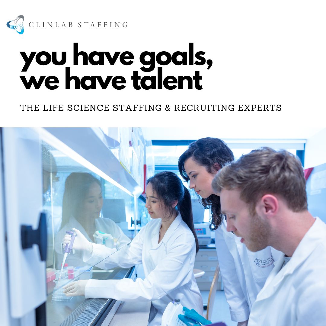 ClinLabStaffing's tweet photo. 🎉 Happy 2024! Ready to achieve your life science team goals on time and within budget? Let's work together to find the right talent. Reach us at 508-907-6222 or visit https://t.co/hXWX5rTRqC for your staffing needs! #LifeScience #StaffingGoals https://t.co/wveVA9F2hE
