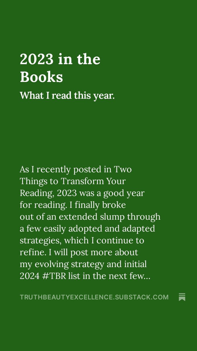 2023 in the Books, by <a href="/GloverGL2018/">Gregory L. Glover</a> open.substack.com/pub/truthbeaut…