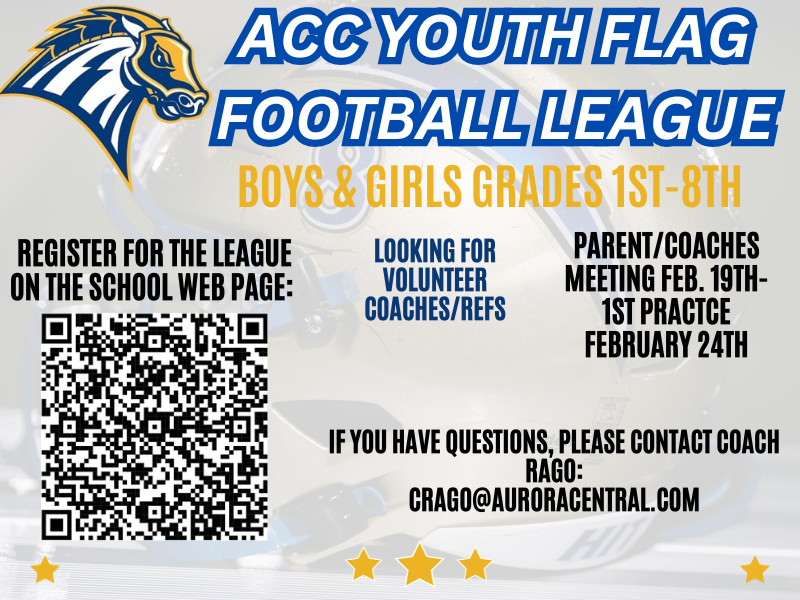 Start the new year off right by signing up for the ACC Youth Flag League!