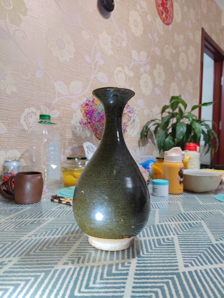 金元时期耀州窑茶叶沫釉玉壶春，美得很