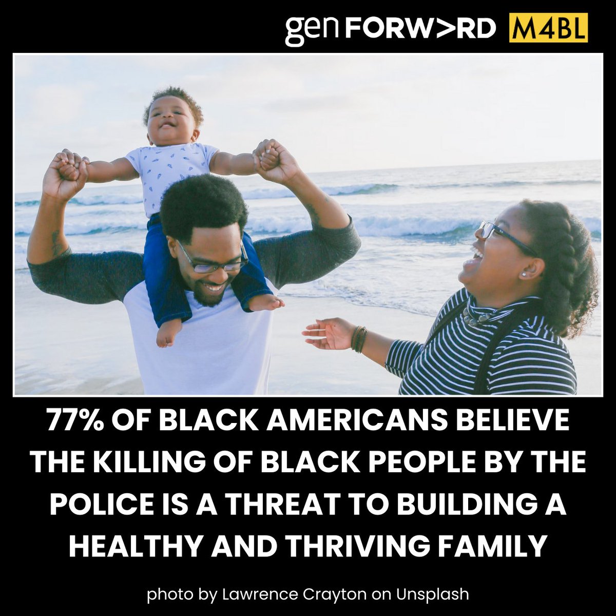 Advocacy starts with community! With @GenForward_UChi we got data from our own community to highlight Black perspectives on safety! This data allows us to advocate for policies that reflect Black communities. Read + share the full study here: M4BL.link/safetyPerspect…