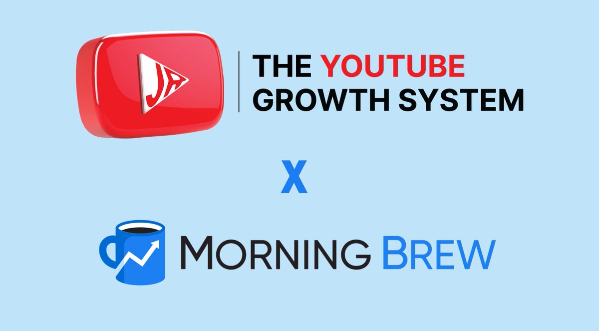 Ladies and gentlemen it gives me great pleasure, honour and excitement to announce my partnership with the legendary @MorningBrew on: The YouTube Growth System 6 hours of live content on the systems I use when working with the most successful…