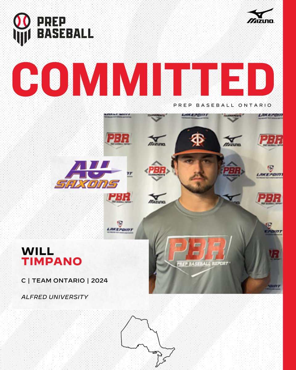 PrepBaseballON's tweet image. 🚨𝐂𝐎𝐌𝐌𝐈𝐓𝐌𝐄𝐍𝐓 𝐀𝐋𝐄𝐑𝐓🚨

'24 C Will Timpano (@TimpanoWill) announces his commitment to Alfred University.

👤 loom.ly/Sh4VOTM || #OffTheBoard🇨🇦