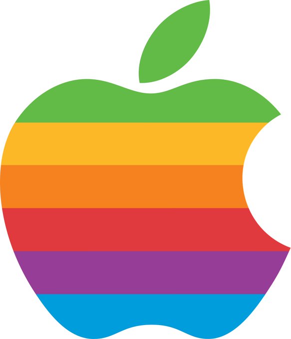 The rainbow Apple logo.