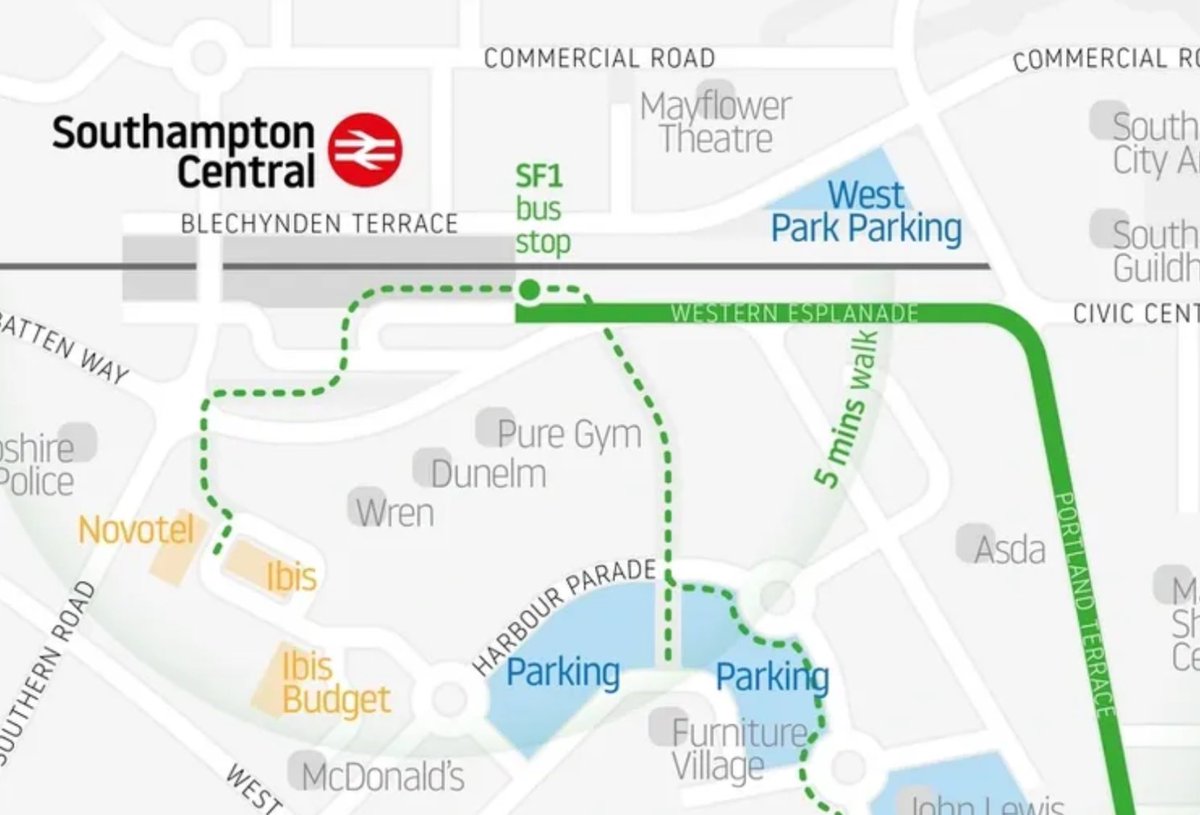 Advance warning: From Saturday 6th January, <a href="/SouthamptonFC/">Southampton FC</a> shuttle bus SF1 will go back to the old stop at Central Station outside the Platform 4 exit. (“Toys R Us side”, for those of a certain age!). We won’t be serving the stop in Blechynden Terrace any more. See you Saturday!