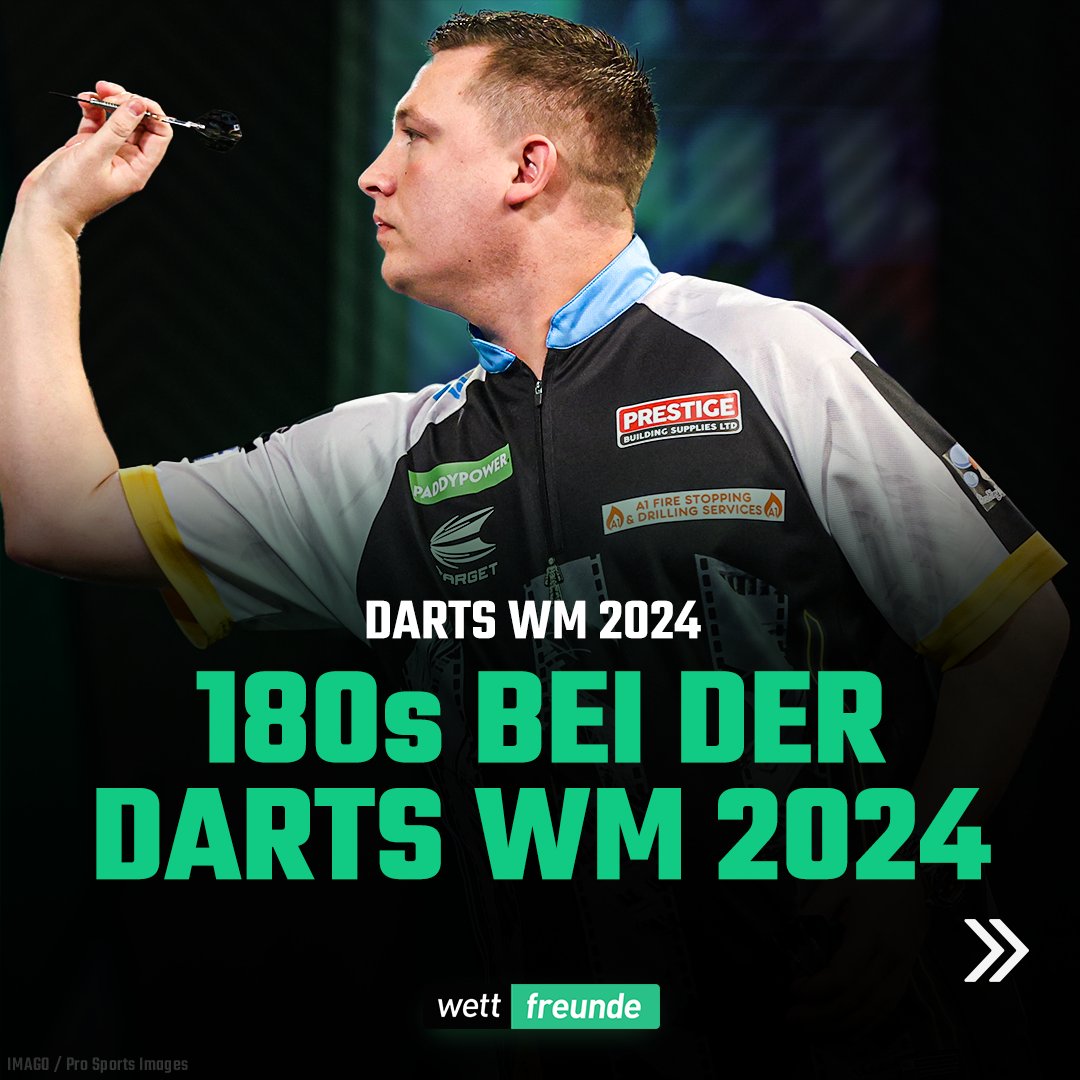 wettfreunde's tweet photo. 180! 😍

Man sieht, die Engländer dominieren auch hier das Turnier. Wir sind gespannt, wie sich die Liste durch das Halbfinale verschiebt. Die Weltmeisterquoten gibt es über den Link in unserer Story. 🏆

#darts #dartswm #180s #halffinals https://t.co/UCNKwYxszT
