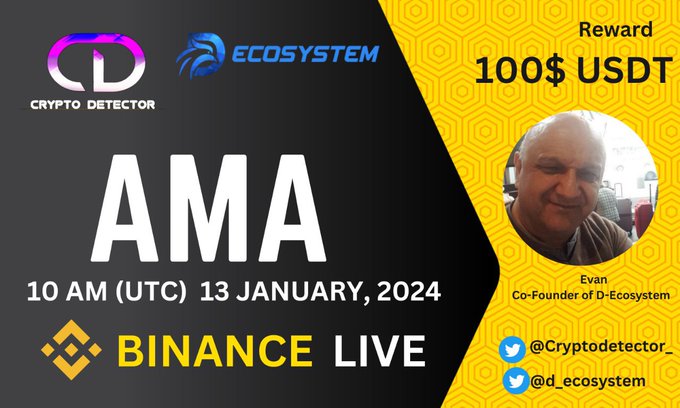ama_tracker's tweet photo. 🌠Don't miss AMA session from @d_ecosystem with @CRYPTODETECTOR_!
#D-Ecosystem is a Community-Driven Blockchain Protocol with innovative features and products.
#CRYPTODETECTOR is home for Crypto & Blockchain Enthusiast, Asian based.
🗓 Jan 13, 10 AM UTC
📌https://t.co/C5zyjXqSHz
#AmaTracker