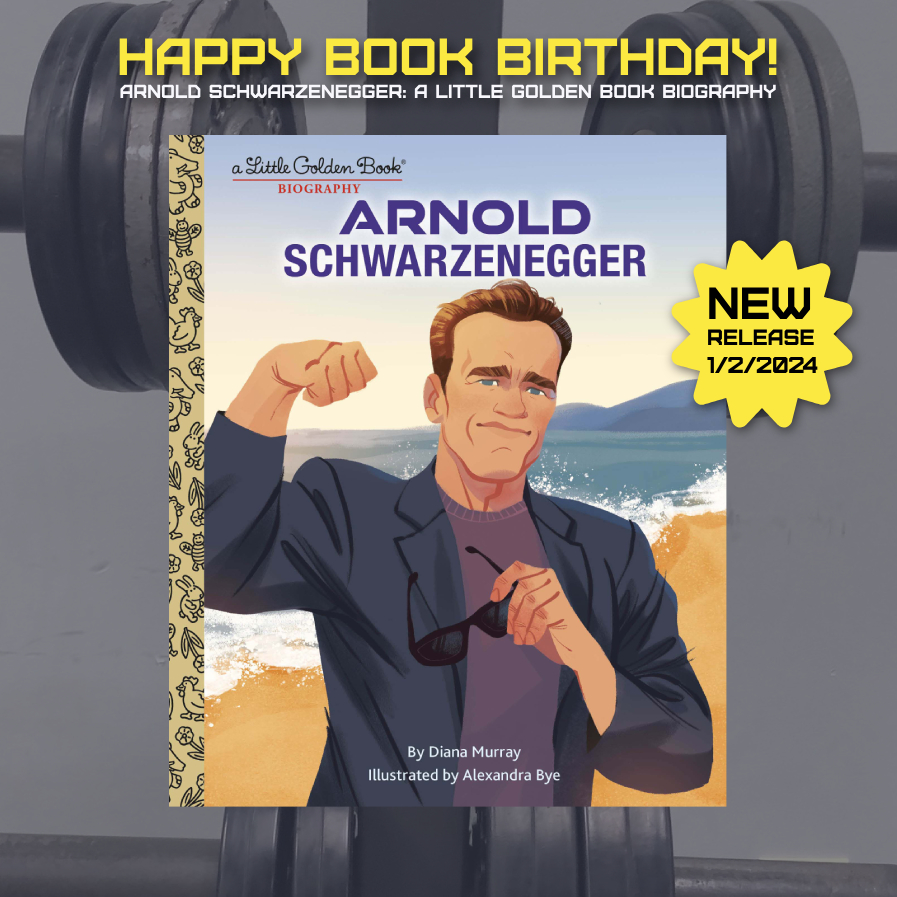 Today's the day!!! Woohoo! I hope readers get inspired to dream big. #bookBirthday #kidlit #littlegoldenbook #arnoldschwarzenegger @randomhousekids