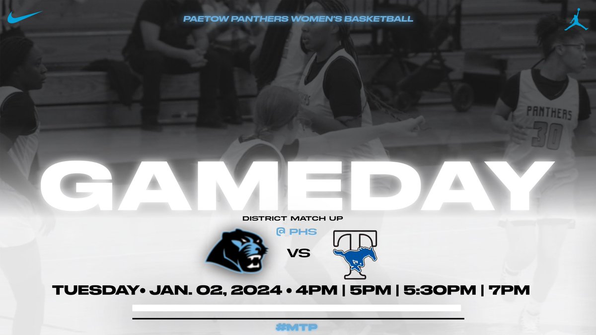 PaetowGBB's tweet photo. GAMEDAY!
Come support your Paetow Panthers in our 1st district matchup of 2024!!
#BEATTAYLOR #GR #MTP https://t.co/0A2i7NfgLL