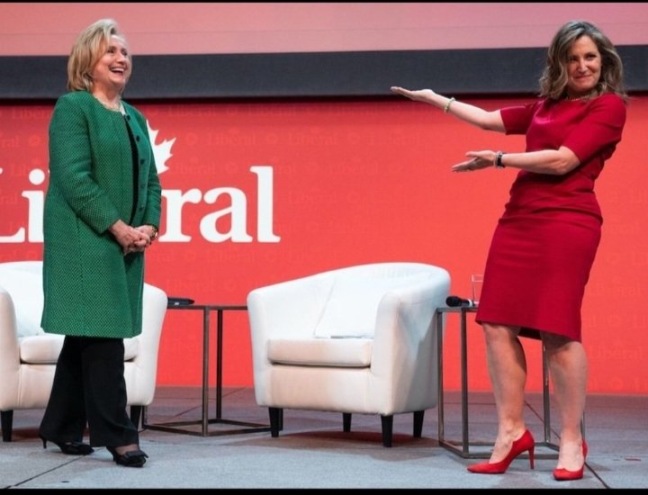 Shelley72340670's tweet image. I'll just leave this here.
Canada's Deputy Minister 
Christia Freeland ,
one on one interview 
with 
#Killery last fall.