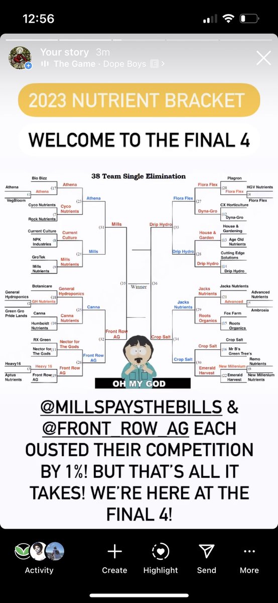 reallyapriest's tweet image. Well, here we are at #thefinal4 2023 Nutrient Bracket underway, go vote now on Instagram @reallystillapriest #420community